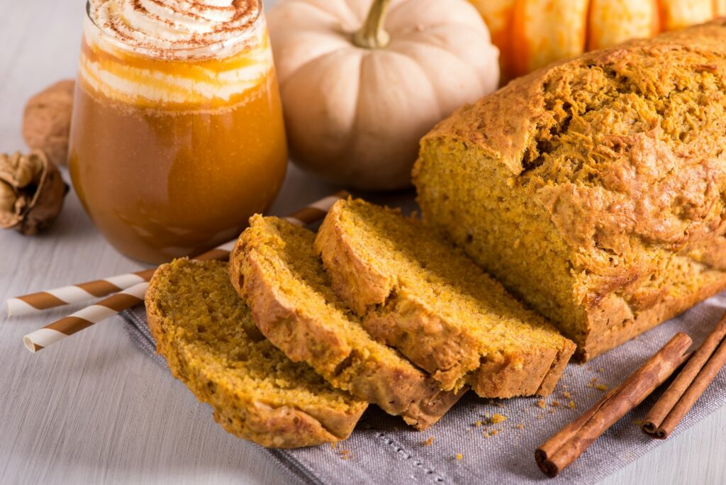 Pumpkin Bread Cake with Pumpkin Latte