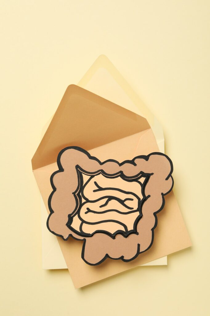 Concept of health care, stomach and intestinal problems